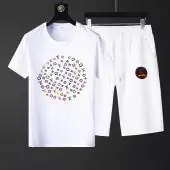 new louis vuitton lv hawaiian t shirt shorts blanc noir s_aa43b2